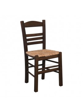 WOODWELL ΣΙΦΝΟΣ Καρέκλα Οξιά Βαφή Εμποτισμού Καρυδί, Κάθισμα Ψάθα 41x45x88cm Ρ969,Ε2