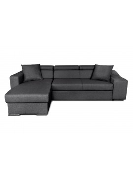 Insi  Stile Γωνιακός καναπές κρεβάτι με αποθηκευτικό χώρο & 2 σκαμπό 264x162εκ. Γκρι αριστερή γωνία   0011.MS03GRSX 