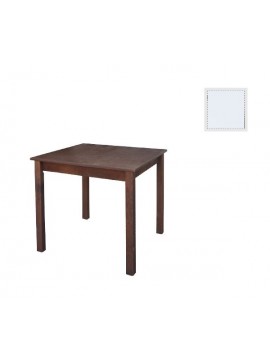 WOODWELL Ταβέρνας Τραπέζι Λυόμενο Οξιά - Κόντρα Πλακέ, Βαφή Εμποτισμού Λάκα Άσπρο 70x70x75cm Ρ515,Ε8