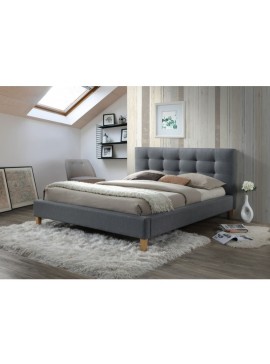Επενδυμένο κρεβάτι Texas 160x200 με Ύφασμα  χρώμα Γκρι DIOMMI TEXAS160SZ DIOMMI80-2344