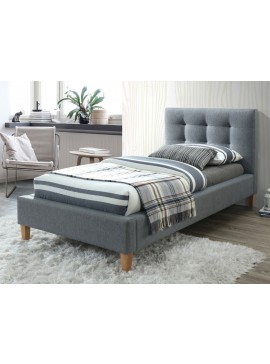 Επενδυμένο κρεβάτι Texas 90x200 με Βελούδο σε χρώμα Γκρι  DIOMMI TEXAS90SZ
