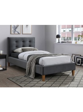 Επενδυμένο κρεβάτι Texas 90x200  με Βελούδο σε χρώμα Γκρι  DIOMMI TEXASV90SZD
