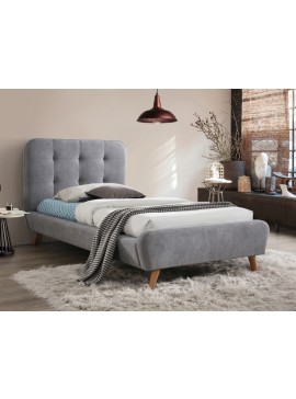 Επενδυμένο κρεβάτι υφασμάτινο χρώματος γκρι TIFFANY 90x200 DIOMMI 80-1946 DIOMMI80-2382