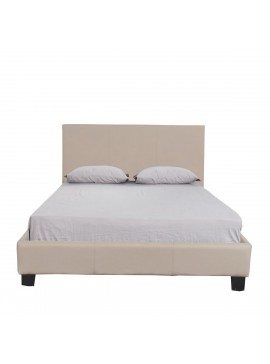 Κρεβάτι ArteLibre AZALEA Capuccino PU 213x128x88cm (Στρώμα 120x200cm)