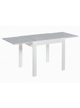 Τραπέζι κουζίνας ξύλινο Kors  Beton/Λευκό, 89-178/69/76 εκ., Genomax Genom1219921800