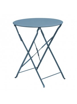 WOODWELL ΖΑΠΠΕΙΟΥ Pantone Τραπέζι Πτυσσόμενο, Μέταλλο Βαφή Sandy Blue 5415C Φ60cm H.70cm Φ60cm H.70cm Ε5173,2