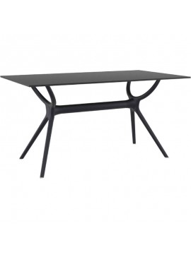 SIESTA AIR ΤΡΑΠΕΖΙ 140Χ80Χ74εκ. BLACK LAMINATE 12mm 140X80X74εκ.20.0184