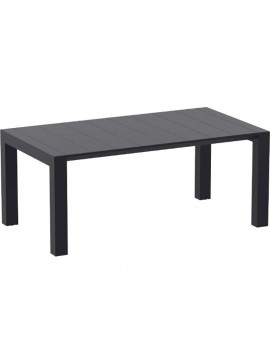 SIESTA VEGAS BLACK 100X180/220Χ75εκ. ΕΠΕΚΤ.ΤΡΑΠΕΖΙ ΠΟΛ/ΝΙΟΥ 100X180/220X75εκ.20.0576