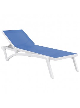 SIESTA PACIFIC ΞΑΠΛΩΣΤΡΑ WHITE/BLUE ΠΟΛ/ΝΙΟΥ 193X68X35εκ.53.0098