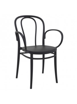 SIESTA VICTOR XL BLACK(Σ14)ΠΟΛΥΘΡΟΝΑ ΠΟΛ/ΝΙΟΥ 57Χ52Χ85εκ.20.0392