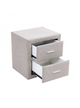 ZITA PLUS ΚΟΜΟΔΙΝΟ BEIGE ΥΦΑΣΜΑ 48Χ40Χ50εκ.  37.0124