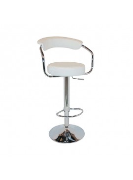 ZITA PLUS Σκαμπό Μπάρ 2τμχ Bar 11 Λευκό Pu Pvc 53x53x104εκ.  43.2299.S