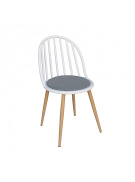 ZITA PLUS Καρέκλα Μεταλλική PP 2τμχ Lion Λευκό 44X48X80εκ.  20.2704.S