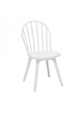 ZITA PLUS Καρέκλα Πολυπροπυλενίου 4τμχ Mirella Oval Λευκό 47Χ54Χ91εκ.  20.0231.S