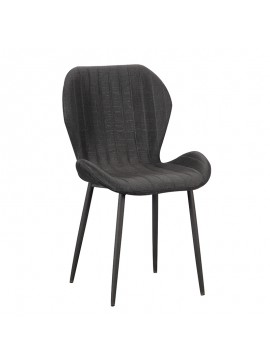 ZITA PLUS Καρέκλα Τραπεζαρίας Μεταλλική 4τμχ Fiore Black Ύφασμα 51x54x45-85εκ. 51Χ54Χ45-85εκ.11.1584.S