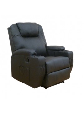 ZITA PLUS VERA MASSAGE ΠΟΛΥΘΡΟΝΑ ΜΑΥΡΟ PU 85Χ93Χ104εκ.15.0025