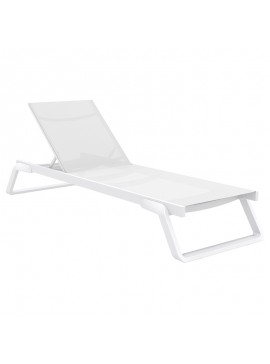 SIESTA TROPIC ΞΑΠΛΩΣΤΡΑ WHITE/WHITE ΑΛΟΥΜ-ΠΟΛ/ΝΙΟΥ 210X72X31εκ.20.0686