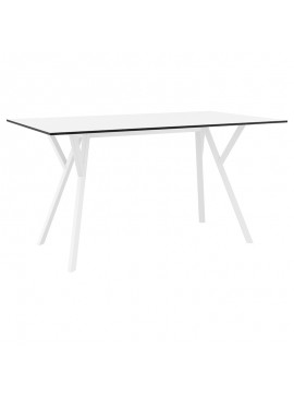 SIESTA MAX ΤΡΑΠΕΖΙ 140X80Χ74εκ. WHITE LAMINATE 12mm 140X80Χ74εκ.20.0826