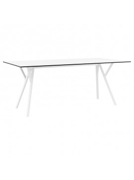 SIESTA MAX ΤΡΑΠΕΖΙ 180X90Χ74εκ. WHITE LAMINATE 12mm 180X90Χ74εκ.20.0828