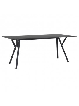 SIESTA MAX ΤΡΑΠΕΖΙ 180X90Χ74εκ. BLACK LAMINATE 12mm 180X90Χ74εκ.20.0829