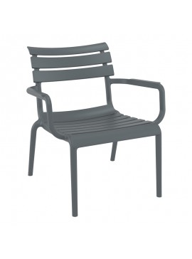 SIESTA PARIS LOUNGE DARK GREY ΠΟΛ/ΝΑ ΠΟΛ/ΝΙΟΥ 68X70X40/76εκ.20.0493