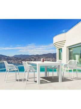 SIESTA Σετ Τραπεζαρίας 5τμχ Vegas Air XL White 100X100/140Χ75εκ. 20.9977
