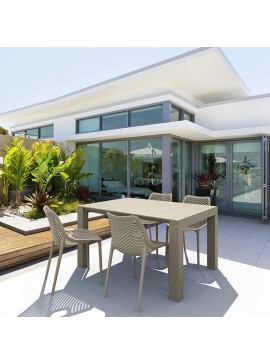 SIESTA Σετ Τραπεζαρίας 5τμχ Vegas Air Taupe 100X100/140Χ75εκ. 20.9996