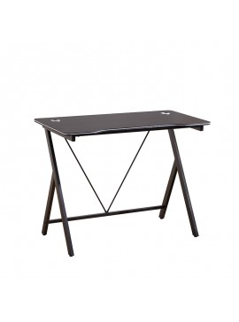 ZITA PLUS ΓΡΑΦΕΙΟ 100X50X75εκ.ΜΑΥΡΟ MDF/ΜΑΥΡΟ ΜΕΤΑΛΛΙΚΟ 100X50X75εκ.12.0063