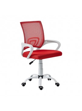 ZITA PLUS A1850 SW ΛΕΥΚΟ/ΚΟΚΚΙΝΟ MESH ΠΟΛΥΘΡΟΝΑ ΓΡΑΦΕΙΟΥ 62Χ52Χ43-84/50-93εκ.01.0752