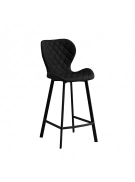ZITA PLUS Σκαμπό Μπάρ 2τμχ Martin 66εκ. Μαύρο Ύφασμα 45x49x66-98εκ. 45X49X66-98εκ.43.1360.S
