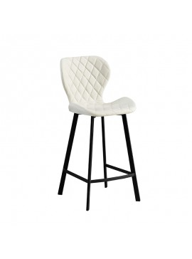 ZITA PLUS Σκαμπό Μπάρ 2τμχ Martin 66εκ. Off White Ύφασμα 45x49x66-98εκ. 45X49X66-98εκ.43.1362.S