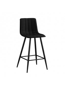 ZITA PLUS Σκαμπό Μπάρ 4τμχ Nero Μαύρο Ύφασμα 47x49x72-104εκ. 47X49X72-104εκ.43.1370.S