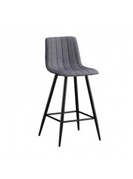 ZITA PLUS Σκαμπό Μπάρ 4τμχ Nero Γκρί Ύφασμα 47x49x72-104εκ. 47X49X72-104εκ.43.1371.S