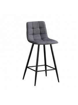 ZITA PLUS Σκαμπό Μπάρ 4τμχ Nora Γκρί Ύφασμα 47x49x72-104εκ. 47X49X72-104εκ.43.1364.S