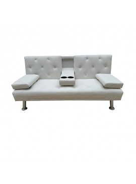 ZITA PLUS REST WHITE PU ΚΑΝΑΠΕΣ-ΚΡΕΒΑΤΙ 168X88εκ. ΚΑΝΑΠΕΣ 168X88X79εκ.- ΚΡΕΒ. 168X100X39εκ.40.0155