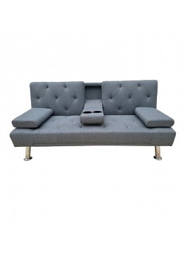 ZITA PLUS REST GREY ΥΦΑΣΜΑ ΚΑΝΑΠΕΣ-ΚΡΕΒΑΤΙ 168X88εκ. ΚΑΝΑΠΕΣ 168X88X79εκ.- ΚΡΕΒ. 168X100X39εκ.40.0157