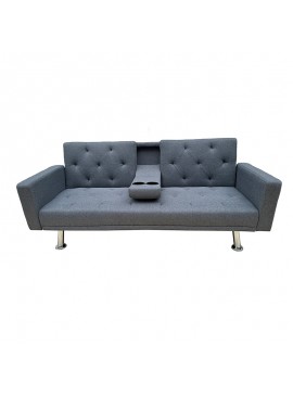 ZITA PLUS REST/ARMS GREY ΥΦΑΣΜΑ ΚΑΝΑΠΕΣ-ΚΡΕΒΑΤΙ 188X88εκ. ΚΑΝΑΠΕΣ 188X88X79εκ. - ΚΡΕΒ. 188X100X39εκ40.0158