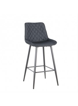 ZITA PLUS ALESIA ΜΑΥΡΟ ΥΦΑΣΜΑ 73εκ. ΣΚΑΜΠΟ ΜΕΤΑΛΛΙΚΟ 50X51X73-104εκ.43.1374