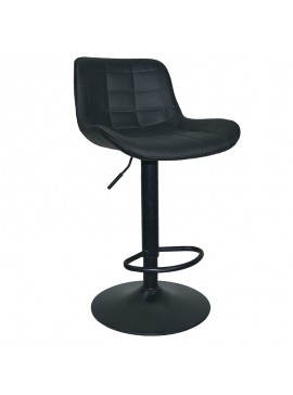 ZITA PLUS Σκαμπό Μπάρ 2τμχ Bar93 Black Pu 48x50x106εκ. 48Χ50Χ60-80/85-106εκ.43.2762.S