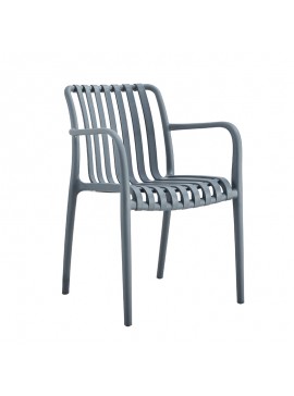 ZITA PLUS PARMA DARK GREY ΠΟΛΥΘΡΟΝΑ ΠΟΛ/ΝΙΟΥ 56X57X81εκ.21.0006