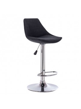 ZITA PLUS Σκαμπό Μπάρ 2τμχ Bar88 Μαύρο Γκρί Ύφασμα 38x46x105εκ. 38Χ46Χ63-85/83-105εκ.43.0205.S