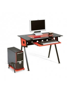 ZITA PLUS ΓΡΑΦΕΙΟ 100X53X75εκ.PVC ΚΟΚΚΙΝΟ/ΜΑΥΡΟΣ ΜΕΤΑΛ./CPU 100X53X75εκ.12.0057