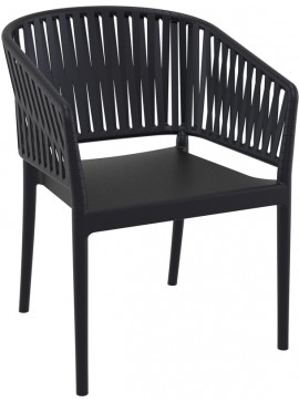 SIESTA PORTOFINO BLACK ΠΟΛΥΘΡΟΝΑ ΠΟΛ/ΝΙΟΥ 58X58X80εκ.20.0872