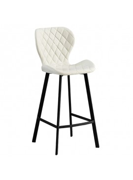 ZITA PLUS Σκαμπό Μπάρ 2τμχ Martin 73εκ. Off White Ύφασμα 45x49x73-106εκ. 45X49X73-106εκ.43.1359.S