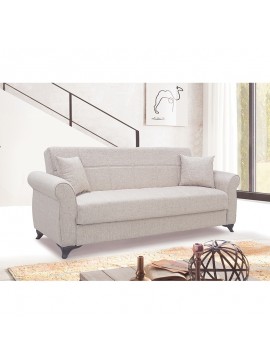 ZITA PLUS LENA LIGHT BROWN ΥΦΑΣΜΑ 3ΘΕΣΙΟΣ ΚΑΝΑΠΕΣ/ΚΡΕΒΑΤΙ ΜΕ ΑΠΟΘ.ΧΩΡΟ 210X80εκ. 210Χ80Χ75εκ. ΚΡΕΒ.180Χ10040.0138
