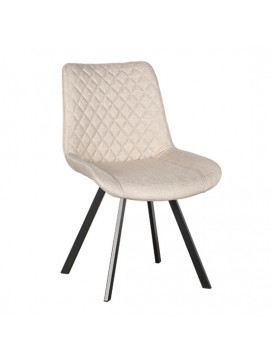 ZITA PLUS ALESIA S BEIGE ΥΦΑΣΜΑ ΚΑΡΕΚΛΑ ΜΕΤΑΛΛΙΚΗ 53X61X52-86εκ.11.1308