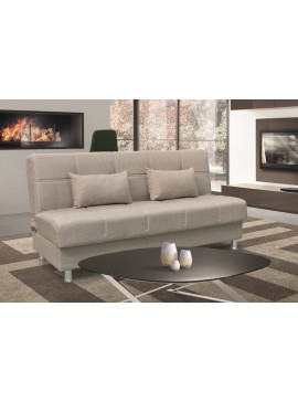 ZITA PLUS FELINA LIGHT BROWN ΥΦΑΣΜΑ 3ΘΕΣΙΟΣ ΚΑΝΑΠΕΣ/ΚΡΕΒΑΤΙ ΜΕ ΑΠΟΘ.ΧΩΡΟ 180X90εκ. 180X90X80εκ. ΚΡΕΒ.180Χ10040.0302