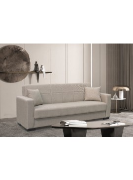 ZITA PLUS ROVER LIGHT BROWN ΥΦΑΣΜΑ 3ΘΕΣΙΟΣ ΚΑΝΑΠΕΣ/ΚΡΕΒΑΤΙ ΜΕ ΑΠΟΘ.ΧΩΡΟ 210X80εκ. 210Χ80Χ75εκ. ΚΡΕΒ.180Χ10040.0309