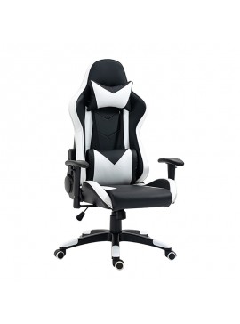 ZITA PLUS A6190 ΜΑΥΡΟ/ΛΕΥΚΟ ΠΟΛΥΘΡΟΝΑ GAMING 68Χ72X44-117/53-127εκ.01.0110
