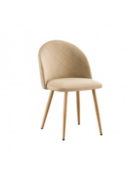 ZITA PLUS RIO ΦΥΣΙΚΟ/BEIGE ΥΦΑΣΜΑ(Σ4)ΚΑΡΕΚΛΑ ΜΕΤΑΛΛΙΚΗ 47X53.5X49-80εκ.11.1609.1